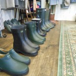 フランスLe Chameau レインブーツ 41 LE CHAMEAU black rubber rain muck boots red check trim